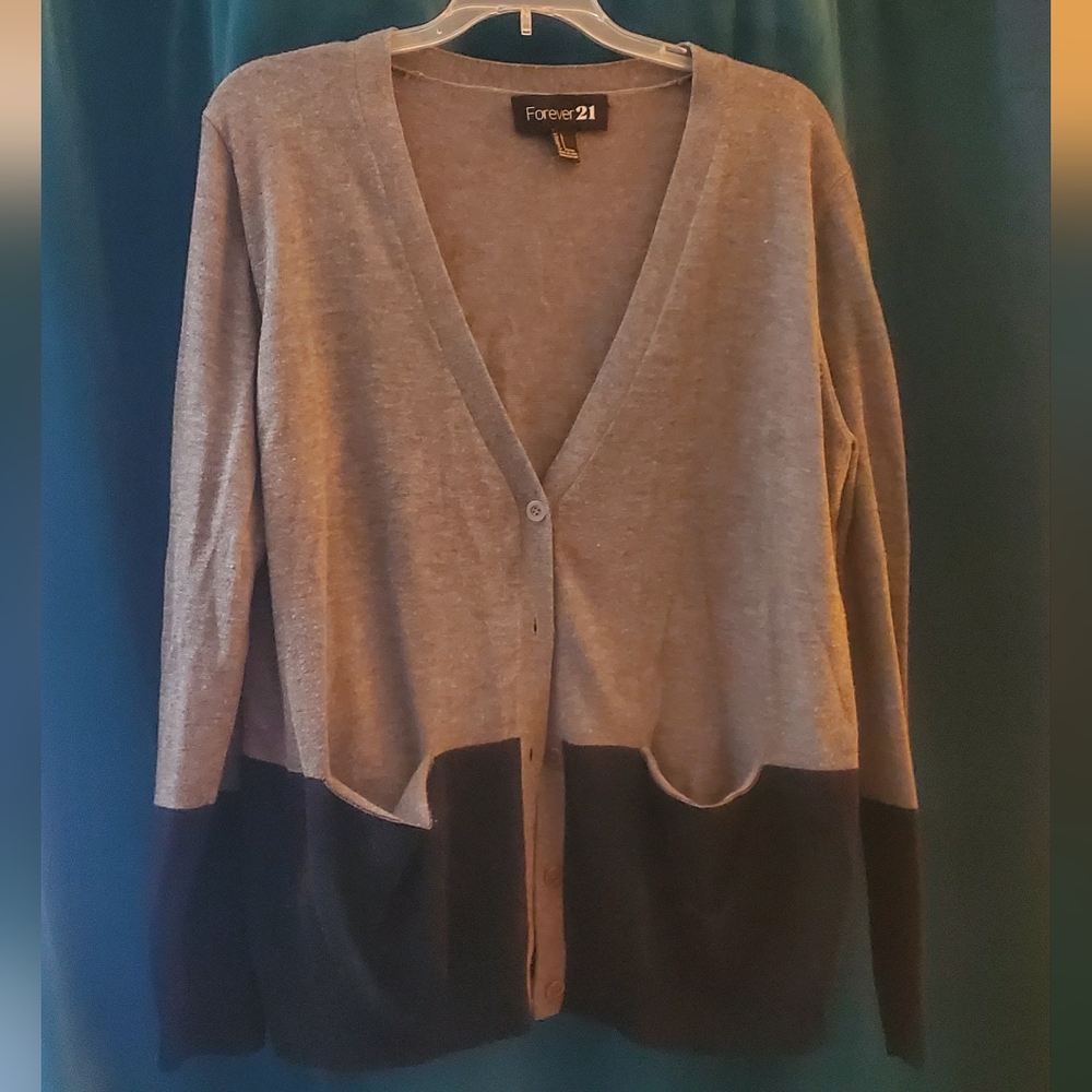 Preppy Color Block Cardigan